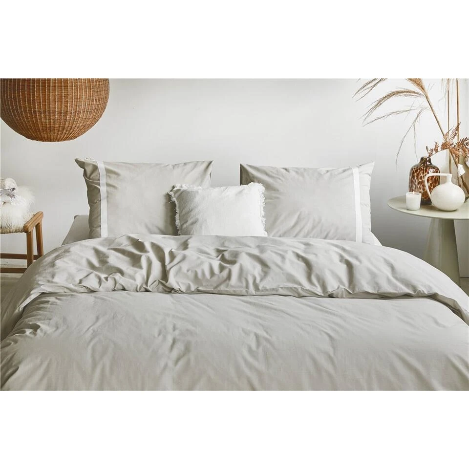 Walra - Dekbedovertrek Timeless Chic - 200x220 Cm - Zand 4 Walra - Dekbedovertrek Timeless Chic - 200x220 Cm - Zand - Afbeelding 2