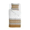 Walra - Dekbedovertrek Ikat Dreams - 140x220 Cm - Wit / Cognac -Kwaliteit Geselecteerde Dekbedovertrekkenwinkel 1000012886