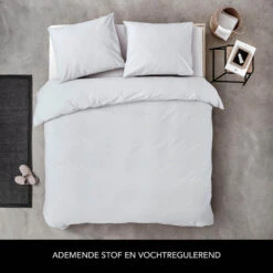 Byrklund - Dekbedovertrek Sleep Softly - 200x220 Cm - Wit -Kwaliteit Geselecteerde Dekbedovertrekkenwinkel 1000012916 0101