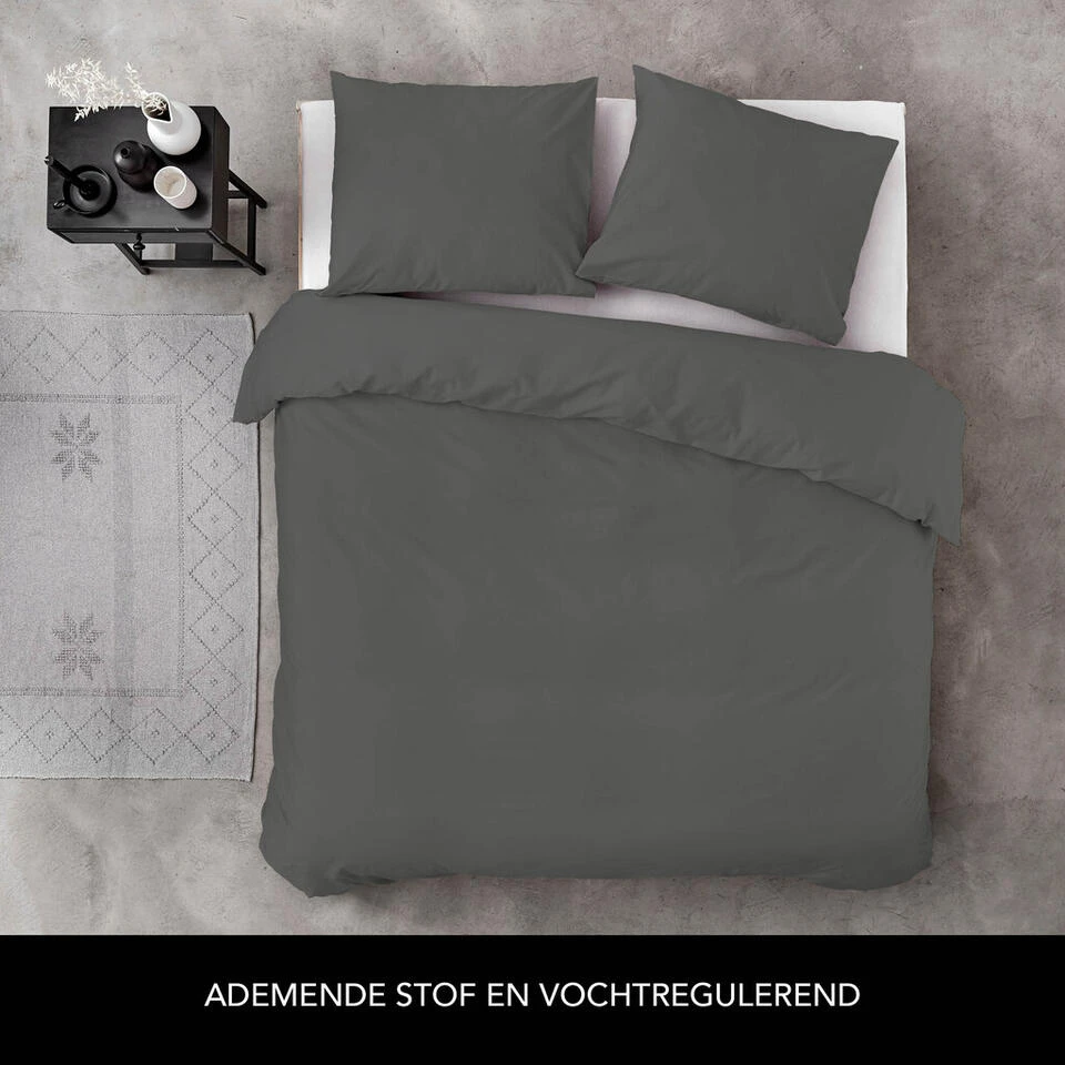 Byrklund - Dekbedovertrek Sleep Softly - 200x220 Cm - Off Black 4 Byrklund - Dekbedovertrek Sleep Softly - 200x220 Cm - Off Black - Afbeelding 2