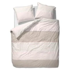 Ten Cate Katoenen Tweepersoons Dekbedovertrek - 200x200/220 - Cannes Off-White