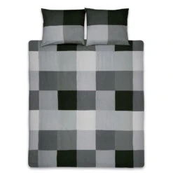 Ten Cate Katoenen Lits Jumeaux Dekbedovertrek - 240x200/220 - Block Antraciet