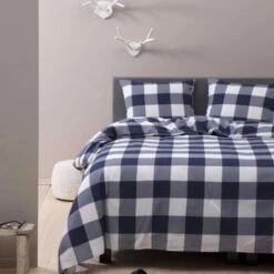 Ten Cate Katoenen Eenpersoons Dekbedovertrek - 140x200/220 - Milo Marine -Kwaliteit Geselecteerde Dekbedovertrekkenwinkel 1000023966 0110