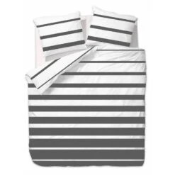 Ten Cate Katoenen Tweepersoons Dekbedovertrek - 200x200/220 - Celia Antraciet