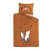 Kidzroom Fox Dekbedovertrek - 140x200 - Bruin