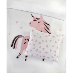Kidzroom Unicorn Dekbedovertrek - 120x150 - Wit -Kwaliteit Geselecteerde Dekbedovertrekkenwinkel 1000025141 0103