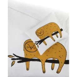 Kidzroom Sloth Dekbedovertrek - 120x150 - Wit -Kwaliteit Geselecteerde Dekbedovertrekkenwinkel 1000025146 0103