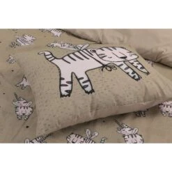 Kidzroom Cat Dekbedovertrek - 140x200 - Beige -Kwaliteit Geselecteerde Dekbedovertrekkenwinkel 1000025148 0103