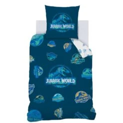 Jurassic World Dekbedovertrek Badges - Eenpersoons - 140 X 200 Cm - Katoen -Kwaliteit Geselecteerde Dekbedovertrekkenwinkel 1000025507 0103