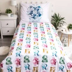 Harry Potter Dekbedovertrek - Eenpersoons - 140 X 200 Cm - Katoen -Kwaliteit Geselecteerde Dekbedovertrekkenwinkel 1000025578 0103