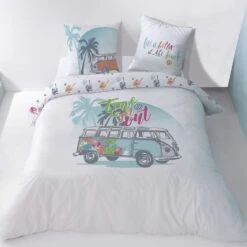 Volkswagen Dekbedovertrek Paradise - Eenpersoons - 140 X 200 Cm - Polycotton -Kwaliteit Geselecteerde Dekbedovertrekkenwinkel 1000025581 0102