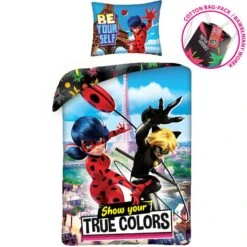 Miraculous Dekbedovertrek True Colors - Eenpersoons - 140 X 200 Cm - Katoen -Kwaliteit Geselecteerde Dekbedovertrekkenwinkel 1000025596 0103