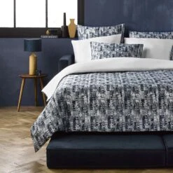 De Witte Lietaer Dekbedovertrek Katoen Jenga - Hotelmaat - 260 X 220 Cm - Blauw -Kwaliteit Geselecteerde Dekbedovertrekkenwinkel 1000028642 0102