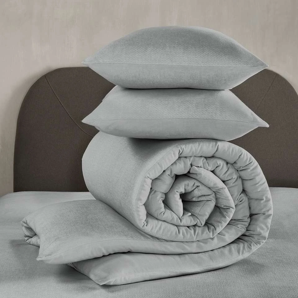 De Witte Lietaer Dekbedovertrek Tarbot - Lits Jumeaux - 240 X 220 Cm - Grijs 5 De Witte Lietaer Dekbedovertrek Tarbot - Lits Jumeaux - 240 X 220 Cm - Grijs - Afbeelding 3