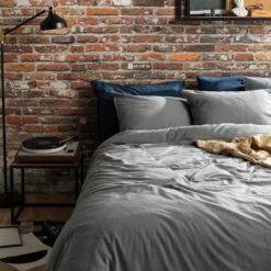 Damai Dekbedovertrek Flanel - 260 X 200/220cm - Grijs -Kwaliteit Geselecteerde Dekbedovertrekkenwinkel 1000030591 0101