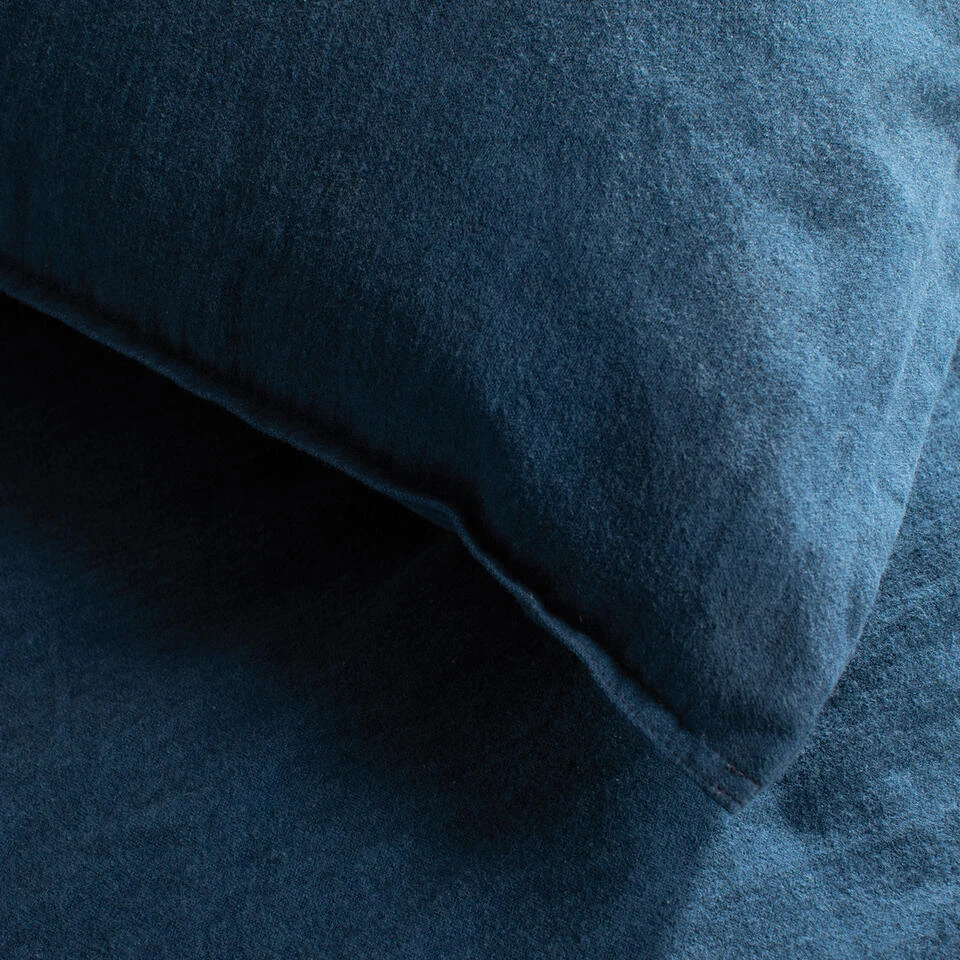Damai Dekbedovertrek Flanel - 260 X 200/220cm - Blauw 5 Damai Dekbedovertrek Flanel - 260 X 200/220cm - Blauw - Afbeelding 3