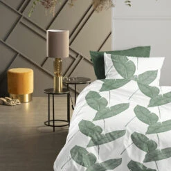 Damai Dekbedovertrek Blade - Bio Katoen - 140x200/220 Cm - Green -Kwaliteit Geselecteerde Dekbedovertrekkenwinkel 1000030664 0101