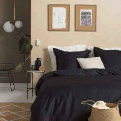 Cinderella Dekbedovertrek Satijn - 260x200/220 Cm - Zwart -Kwaliteit Geselecteerde Dekbedovertrekkenwinkel 1000030674 0101