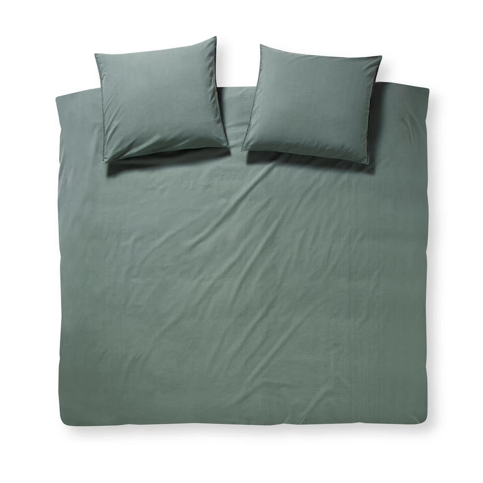 Damai Dekbedovertrek Flanel - 260 X 200/220cm - Groen 3 Damai Dekbedovertrek Flanel - 260 X 200/220cm - Groen