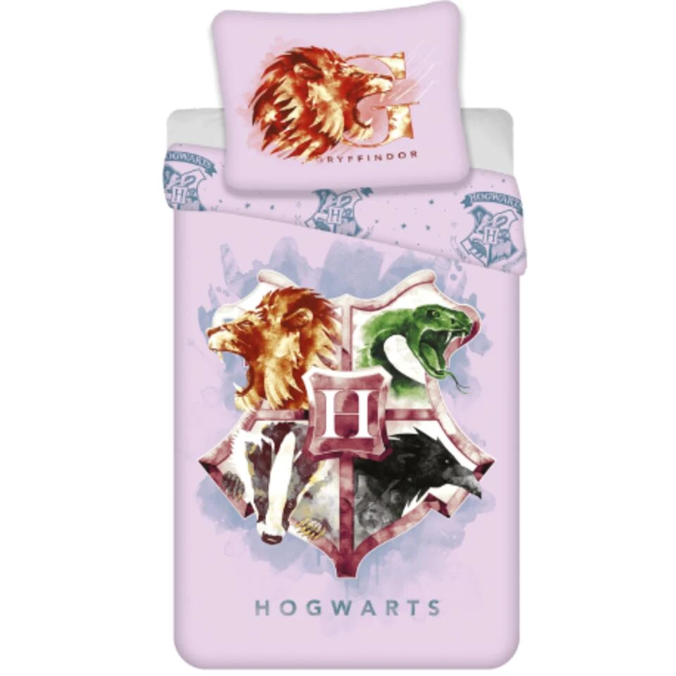 Harry Potter Dekbedovertrek Hogwarts - Eenpersoons - 140 X 200 Cm - Katoen 3 Harry Potter Dekbedovertrek Hogwarts - Eenpersoons - 140 X 200 Cm - Katoen