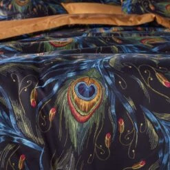 De Witte Lietaer Dekbedovertrek Peafowl - 260 X 240 Cm - Katoen Satijn -Kwaliteit Geselecteerde Dekbedovertrekkenwinkel 1000031353 0102