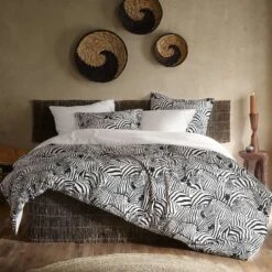 De Witte Lietaer Dekbedovertrek Zebra Cream - 140 X 200/220 Cm - Katoen Flanel -Kwaliteit Geselecteerde Dekbedovertrekkenwinkel 1000032046 0102