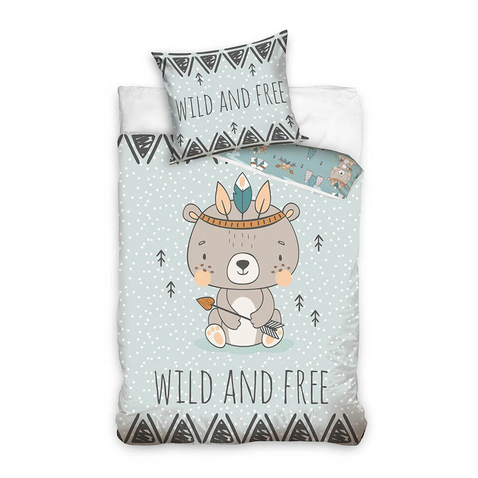 Animal Pictures Dekbedovertrek Wild And Free - 140 X 200 Cm - Katoen 3 Animal Pictures Dekbedovertrek Wild And Free - 140 X 200 Cm - Katoen
