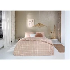 Walra - Dekbedovertrek Remade Dots & Squares - 200x220 Cm - Terra -Kwaliteit Geselecteerde Dekbedovertrekkenwinkel 1000034077 0103