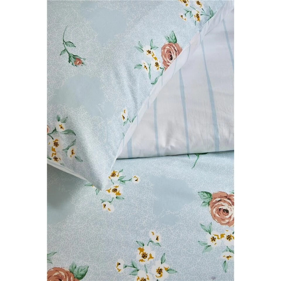 Walra - Dekbedovertrek Red Roses - 240x220 Cm - Blauw 4 Walra - Dekbedovertrek Red Roses - 240x220 Cm - Blauw - Afbeelding 2