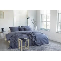 Walra - Dekbedovertrek Vintage Cotton - 200x220 Cm - Blauw -Kwaliteit Geselecteerde Dekbedovertrekkenwinkel 1000034105 0103