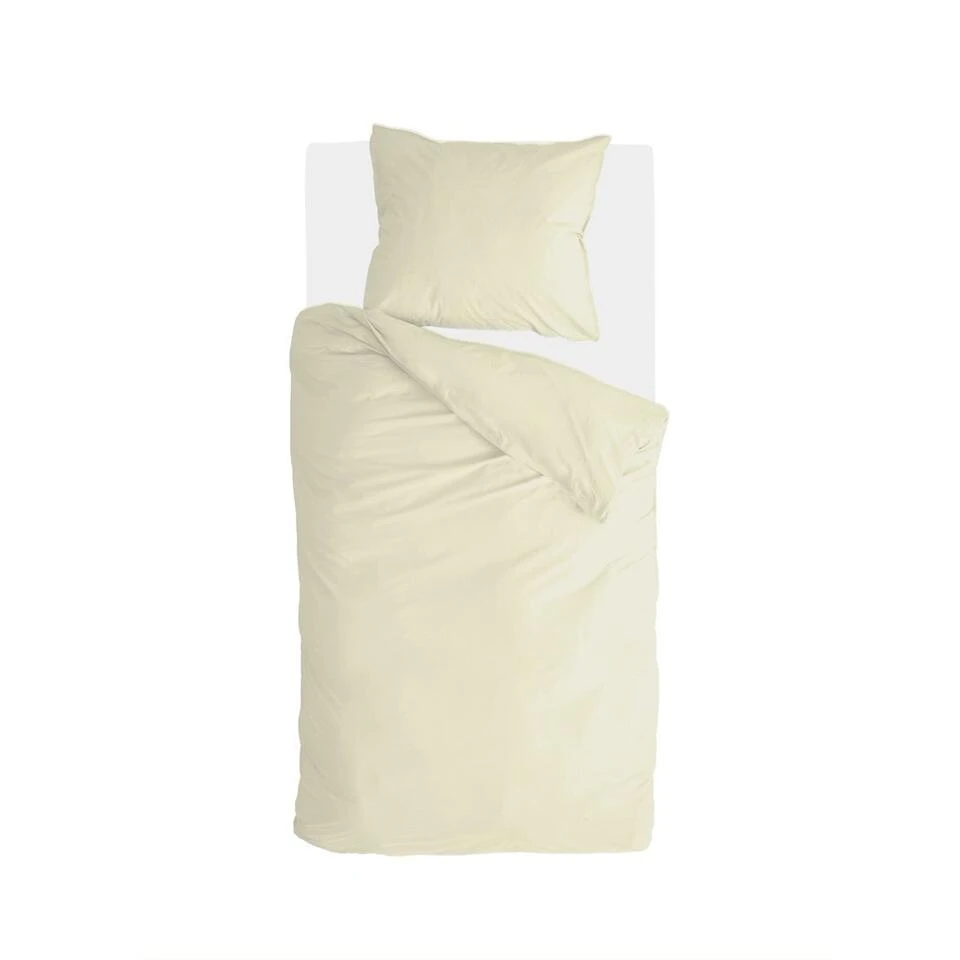 Walra - Dekbedovertrek Vintage Cotton - 140x220 Cm - Geel 3 Walra - Dekbedovertrek Vintage Cotton - 140x220 Cm - Geel