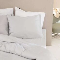 Damai Dekbedovertrek Organic Satijn Light Grey-Lits-jumeaux (260 X 200/220 Cm) -Kwaliteit Geselecteerde Dekbedovertrekkenwinkel 1000034446 0101