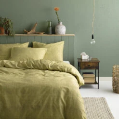 Cinderella Dekbedovertrek Lyn - Katoen - 200x200/220 Cm - Mustard -Kwaliteit Geselecteerde Dekbedovertrekkenwinkel 1000034510 0101