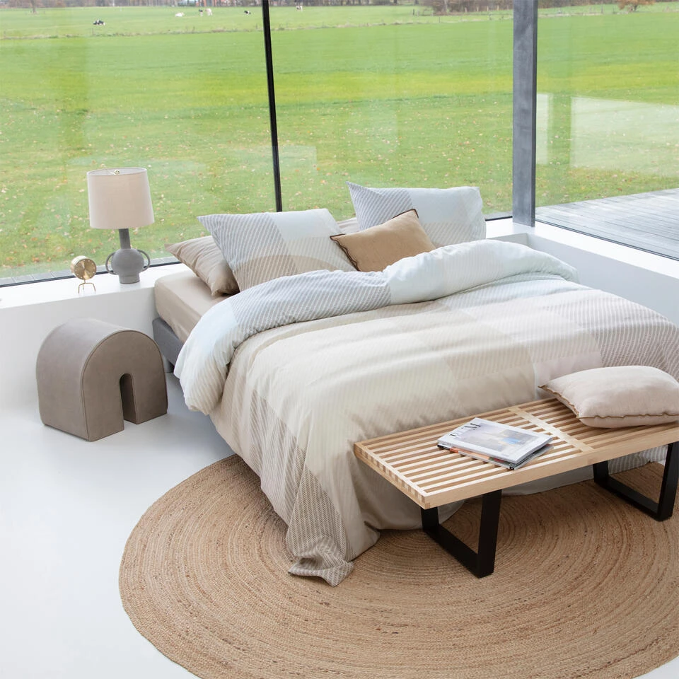 Damai Dekbedovertrek Moore - Satijn - 200x200/220 Cm - Butter Cream 4 Damai Dekbedovertrek Moore - Satijn - 200x200/220 Cm - Butter Cream - Afbeelding 2