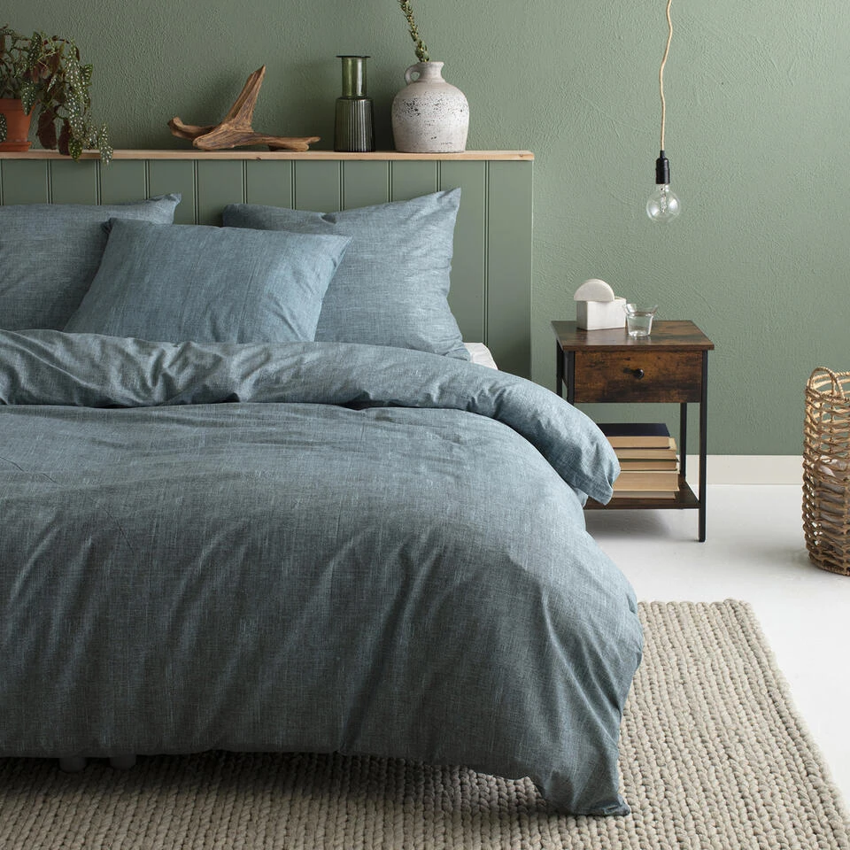 Cinderella Dekbedovertrek Lyn - Katoen - 240x200/220 Cm - Petrol 4 Cinderella Dekbedovertrek Lyn - Katoen - 240x200/220 Cm - Petrol - Afbeelding 2