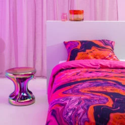 Damai Dekbedovertrek Trance - Satijn - 140x200/220 Cm - Shocking Pink -Kwaliteit Geselecteerde Dekbedovertrekkenwinkel 1000034687 0101