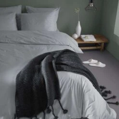 Damai Dekbedovertrek Organic Satijn Grey-2-persoons (200 X 200/220 Cm) -Kwaliteit Geselecteerde Dekbedovertrekkenwinkel 1000034947 0103