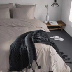 Damai Dekbedovertrek Organic Satijn Taupe-2-persoons (200 X 200/220 Cm) -Kwaliteit Geselecteerde Dekbedovertrekkenwinkel 1000034969 0101