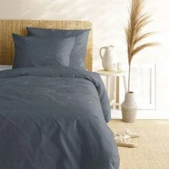 Cinderella Dekbedovertrek Linnenlook Lyn Antraciet-Lits-jumeaux (260 X 200/22... -Kwaliteit Geselecteerde Dekbedovertrekkenwinkel 1000035002 0102