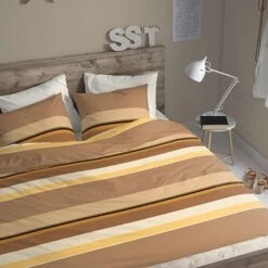 Cinderella Dekbedovertrek Flanel Cuba Caramel-Lits-jumeaux (260 X 200/220 Cm) -Kwaliteit Geselecteerde Dekbedovertrekkenwinkel 1000035099 0103