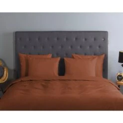 Good Morning Dekbedovertrek "Uni Terracotta" - Terra - (240x220 Cm) -Kwaliteit Geselecteerde Dekbedovertrekkenwinkel 1000035735 0110