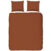 Good Morning Dekbedovertrek "Uni Terracotta" - Terra - (240x220 Cm)