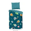 Good Morning Dekbedovertrek "Spacy" - Petrol - (120x150 Cm)