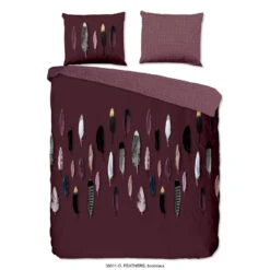 Good Morning Dekbedovertrek "Feathers" - Rood - (200x220 Cm)