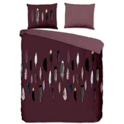 Good Morning Dekbedovertrek "Feathers" - Rood - (240x220 Cm)