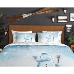Good Morning Dekbedovertrek "Winter" - Blauw - (140x220 Cm) -Kwaliteit Geselecteerde Dekbedovertrekkenwinkel 1000035777 0110