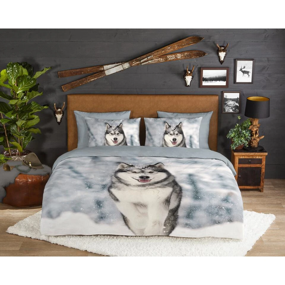 Good Morning Dekbedovertrek "Husky" - Grijs - (140x220 Cm) 4 Good Morning Dekbedovertrek "Husky" - Grijs - (140x220 Cm) - Afbeelding 2