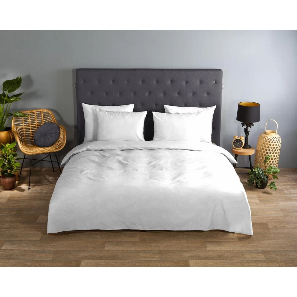 Good Morning Dekbedovertrek "uni White" - Wit - (240x220 Cm) 5 Good Morning Dekbedovertrek "uni White" - Wit - (240x220 Cm) - Afbeelding 3