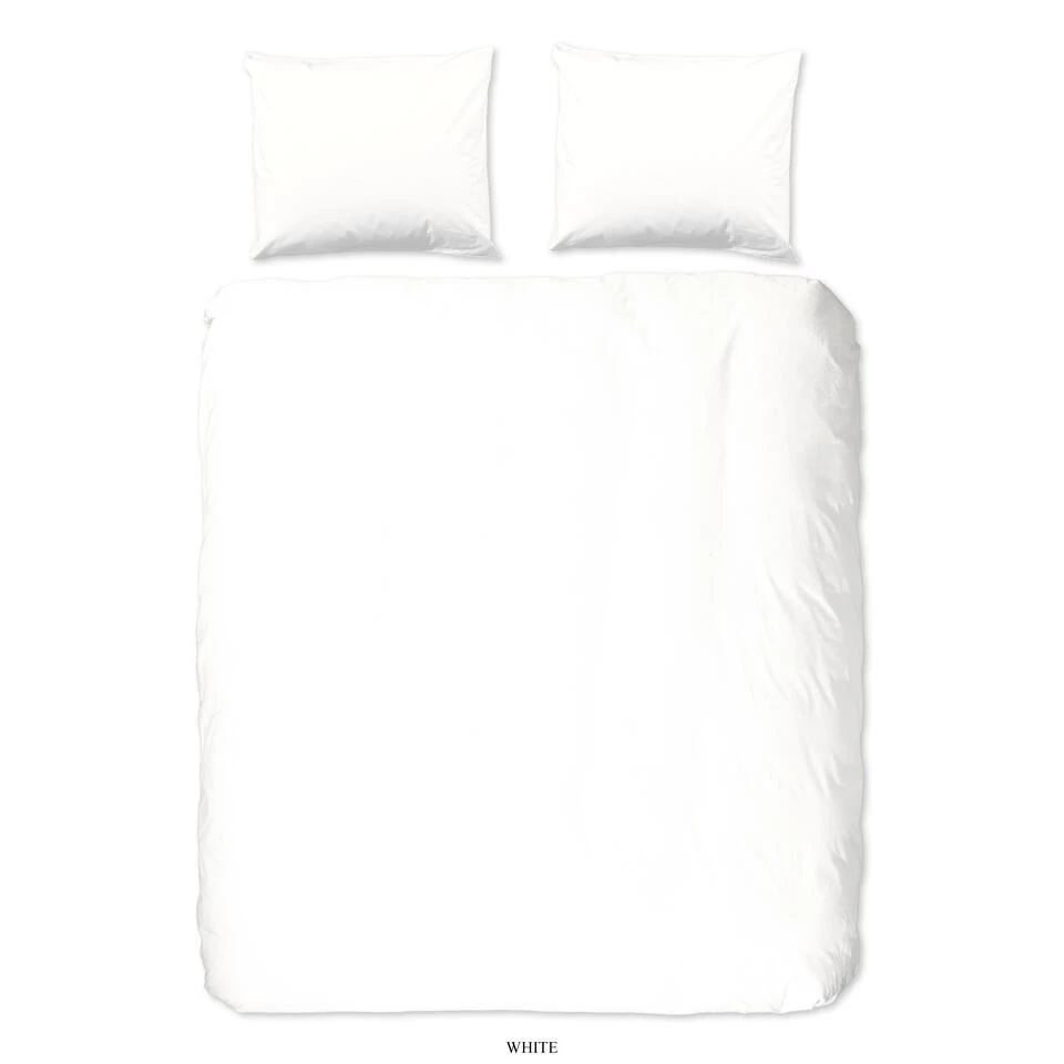 Good Morning Dekbedovertrek "uni White" - Wit - (240x220 Cm) 3 Good Morning Dekbedovertrek "uni White" - Wit - (240x220 Cm)