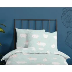 Good Morning Dekbedovertrek "Petting Zoo" - Mint - (140x220 Cm) 9 Good Morning Dekbedovertrek "Petting Zoo" - Mint - (140x220 Cm) -Kwaliteit Geselecteerde Dekbedovertrekkenwinkel 1000035868 0110